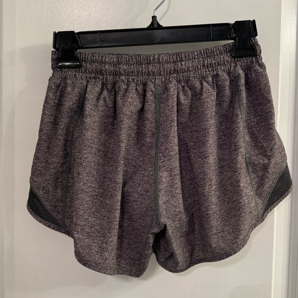 Lululemon Hotty Hot Short II *Long 4" Heather Lux Multi Black Grey